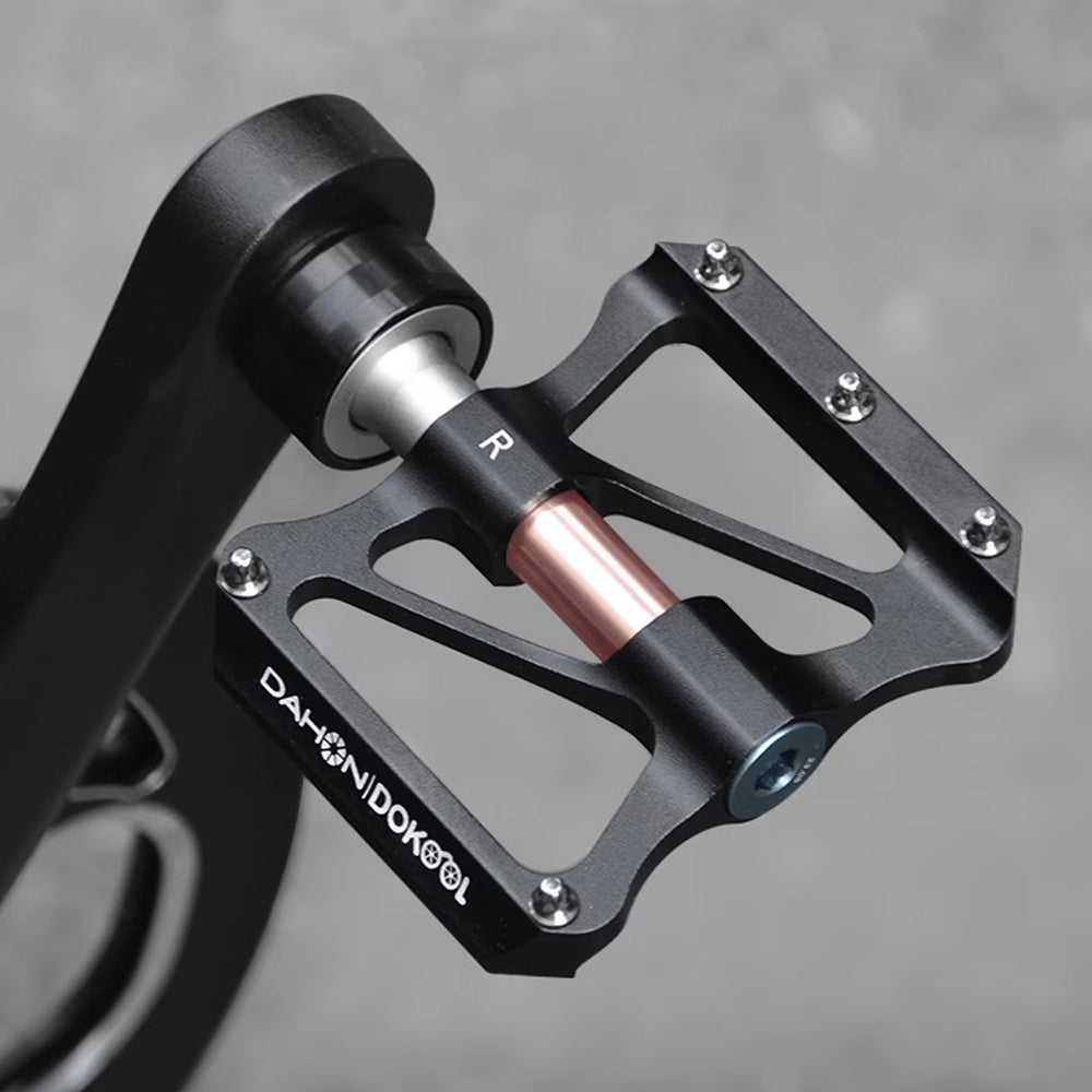DAHON ダホン 着脱式 ペダル シールドベアリング 軽量 薄型 アルミ 輪行 自転車 折りたたみ自転車 フラットペダル 脱着 防水 クイックリリース
