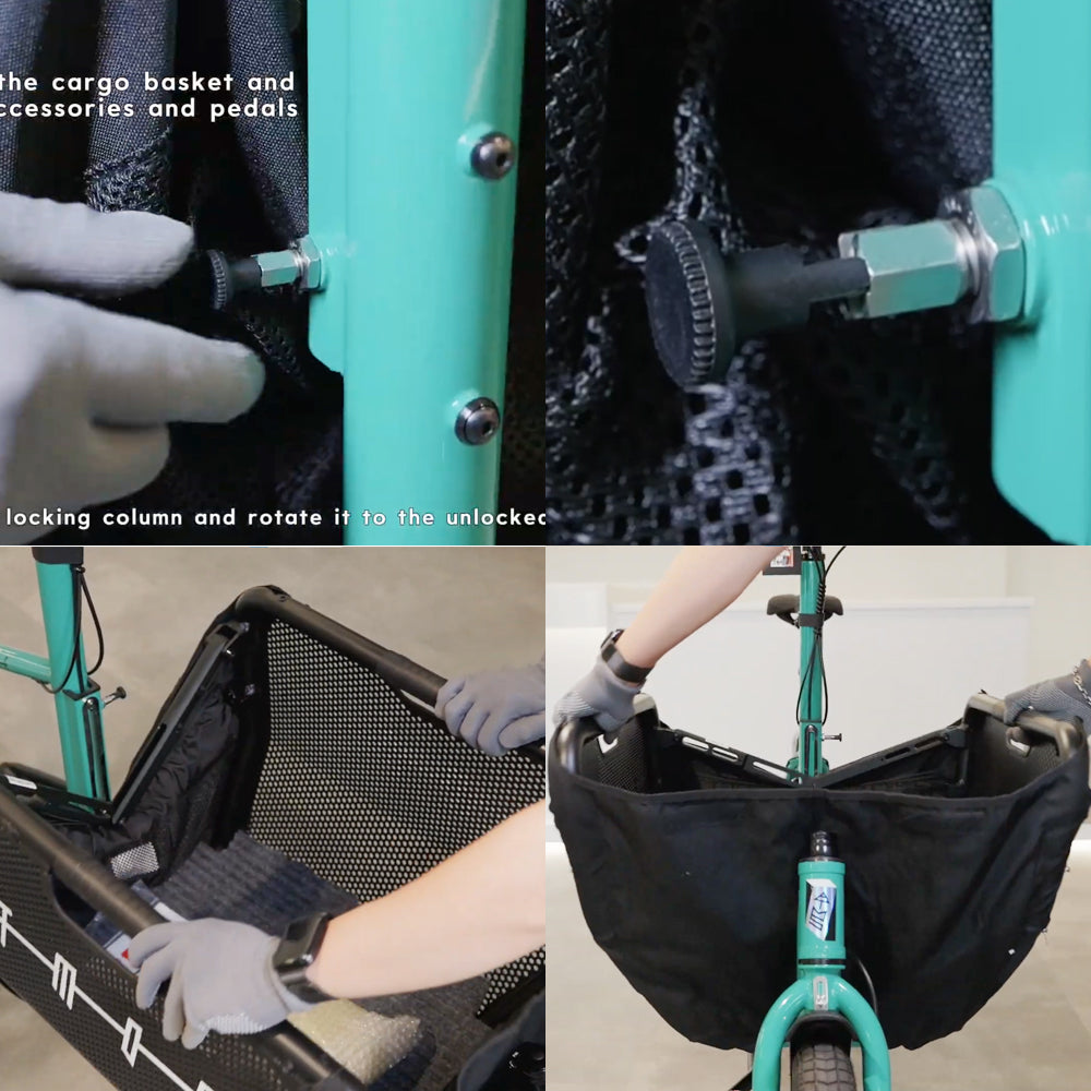 ATMOSE Haul’r P1 折りたたみ ミニカーゴバイク カーゴ自転車｜6061アルミ 軽量 コンパクト 都市型 通勤 買い物 ペット アウトドア 35kg積載