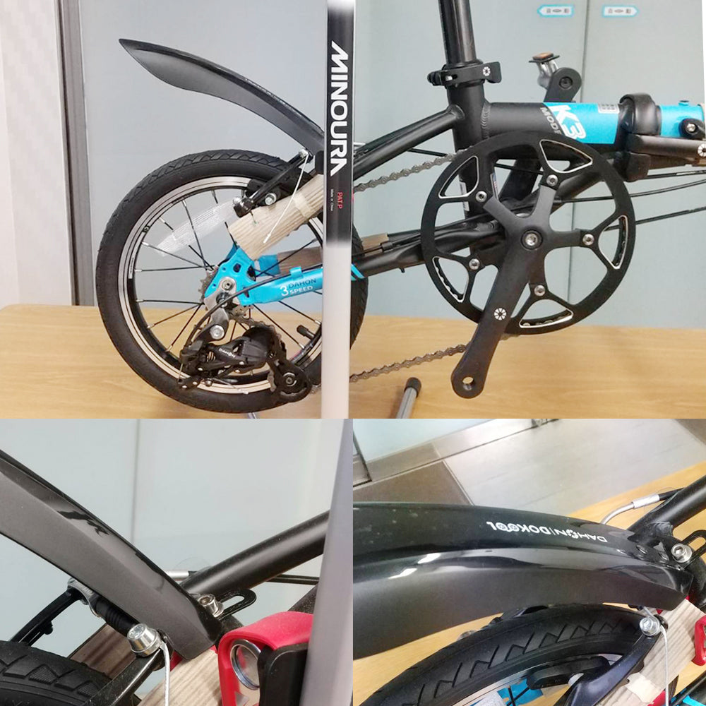 【並行輸入品】DAHON ダホン 14～16インチ マッドガード 泥除け DAHON K3 / DAHON K3 PLUS / K9X 対応 ブラック 横幅大 ビッグアップル
