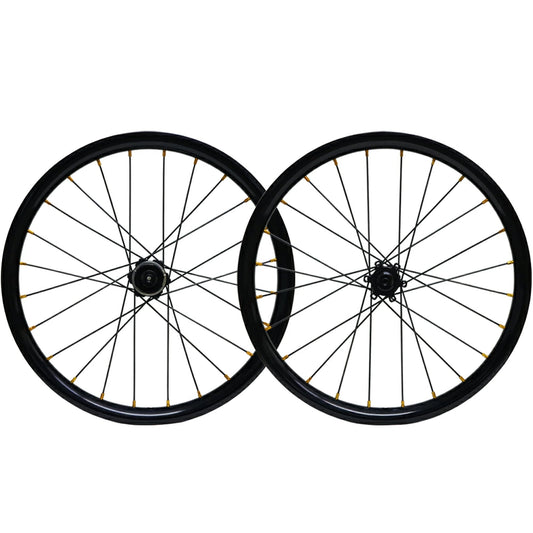 DAHON K3 PLUS / K9X 超軽量ホイール 349化 カスタム用 ホイール 前後セット 16インチ BIKEMASTER 約1026g ニップル色選択可能 ミニベロ ダホン 手組 高精度 シールドベアリング 丈夫 スムーズ