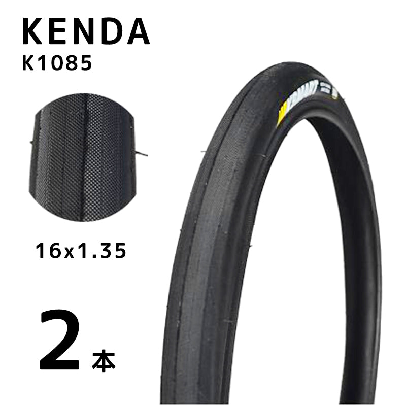 KENDA KSMART 16インチ タイヤ 2本セット 16x1.35 32-305 HE規格 60TPI K1085 DAHON ダホン K3 PLUS / K9X 軽量化 スリックタイヤ スピードアップ 自転車